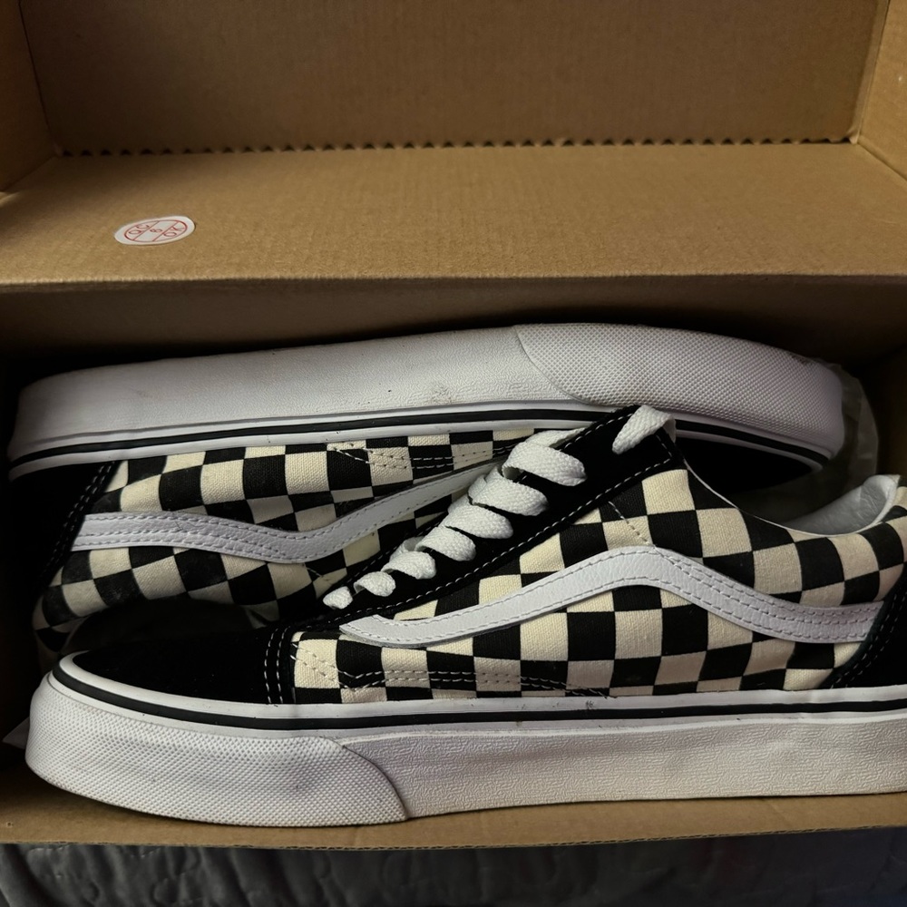 VANS Checkered Old Skool Primary Shoe Black & White Size 8 MEN/ 9.5 WOMEN